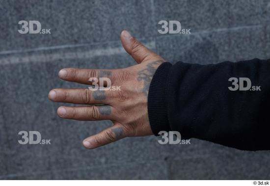 Hand Man White Tattoo Casual Chubby Street photo references