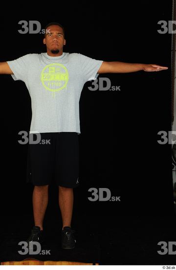 Whole Body Man T poses Black Underwear Shorts Average Standing Studio photo references