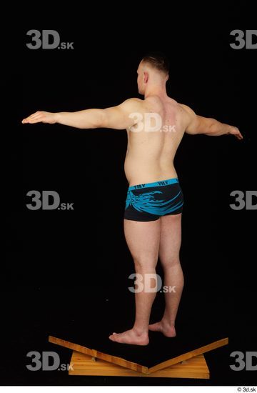 Whole Body Man T poses White Underwear Average Standing Studio photo references