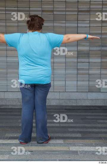 Whole Body Woman T poses Casual Chubby Standing Street photo references