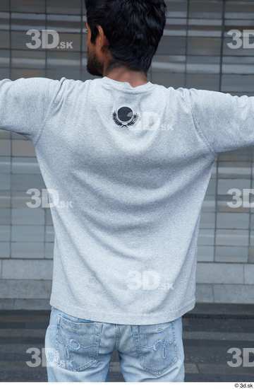 Upper Body Man White Casual Slim Street photo references