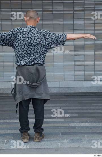 Whole Body Man T poses White Casual Chubby Standing Street photo references