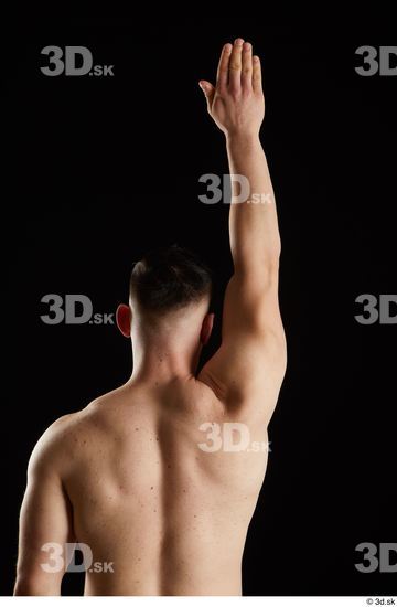 Arm Back Man White Nude Average Studio photo references