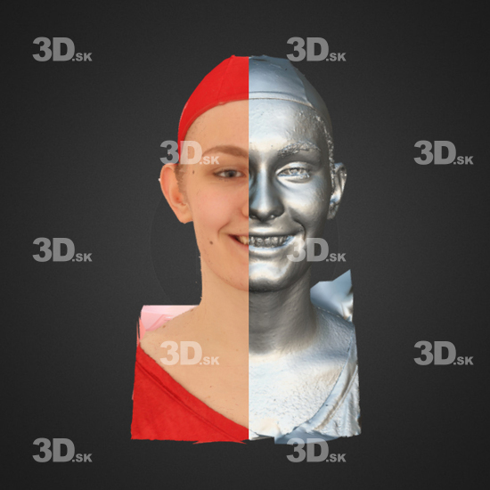 Head Emotions Woman White 3D Phonemes And Emotions