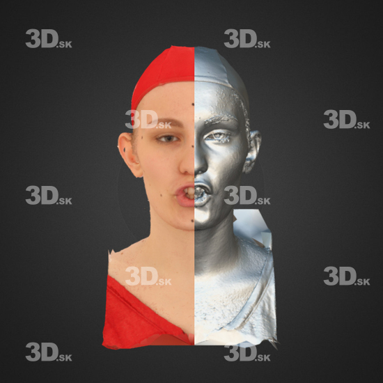 Head Emotions Woman White 3D Phonemes And Emotions