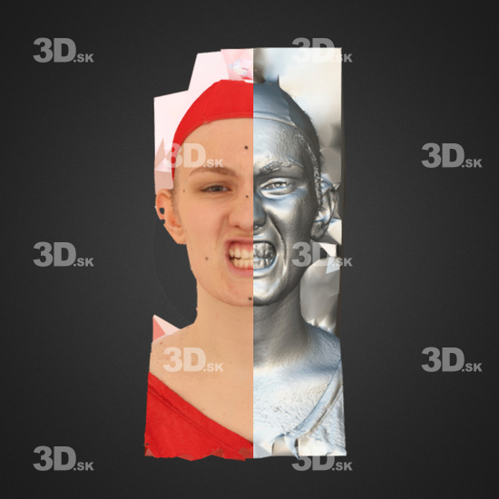 Head Emotions Woman White 3D Phonemes And Emotions