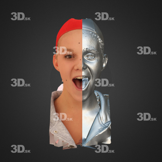 Head Emotions Woman White 3D Phonemes And Emotions