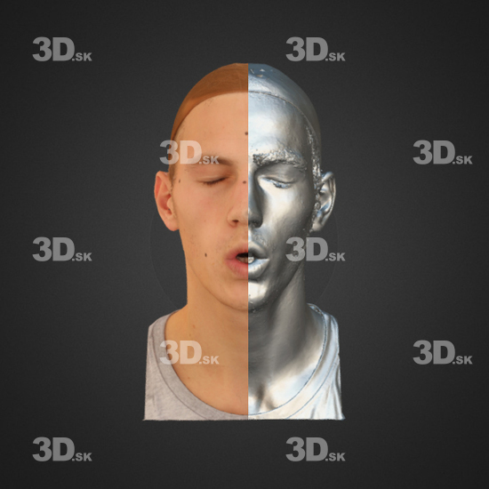 Head Emotions Man White 3D Phonemes And Emotions