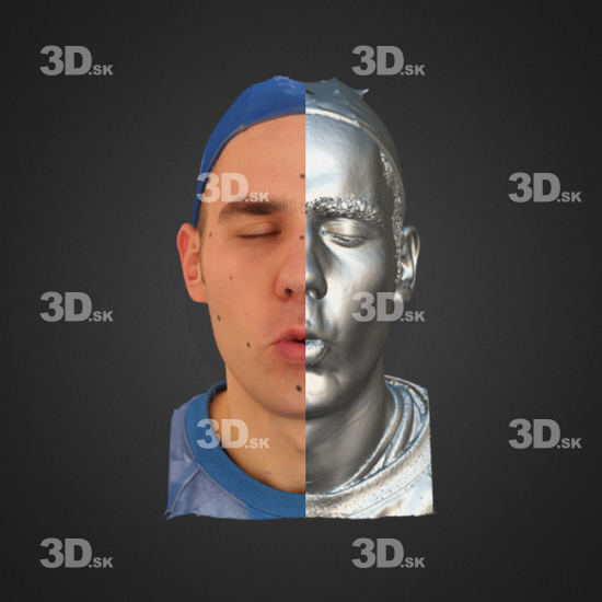 Head Emotions Man White 3D Phonemes And Emotions