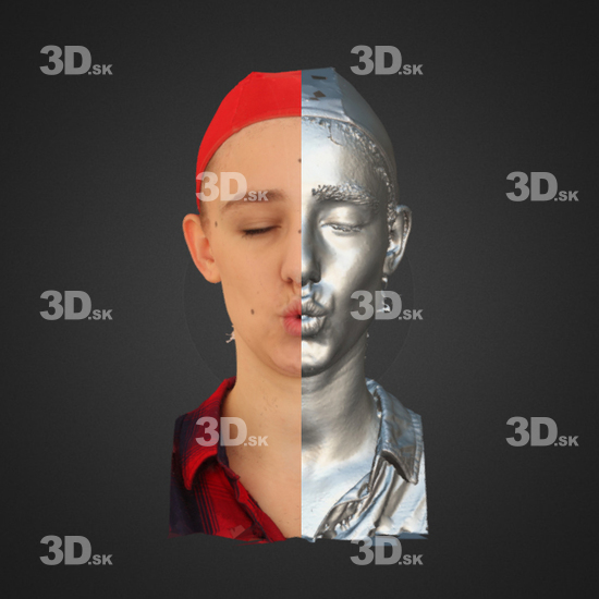 Head Emotions Woman White 3D Phonemes And Emotions