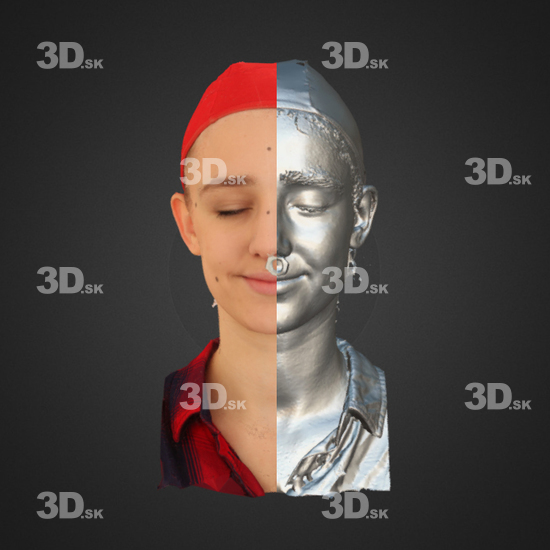 Head Emotions Woman White 3D Phonemes And Emotions