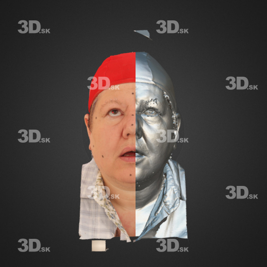 Head Emotions Woman White 3D Phonemes And Emotions