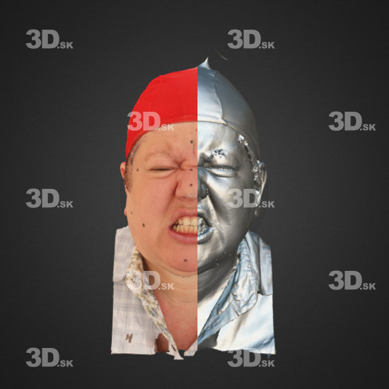 Head Emotions Woman White 3D Phonemes And Emotions