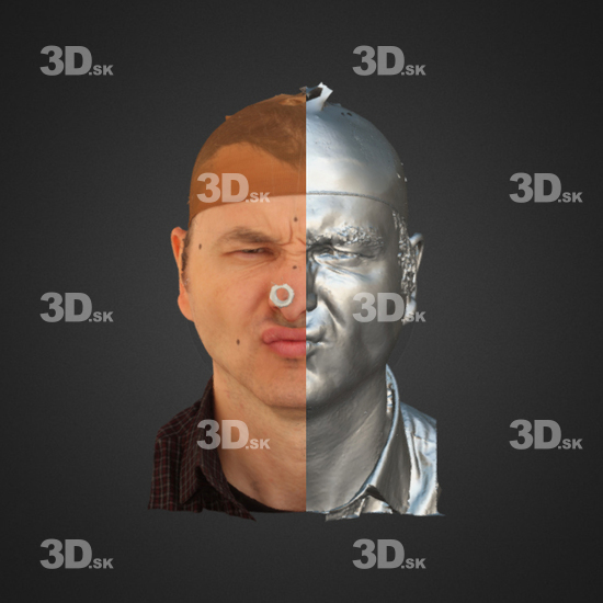 Head Emotions Man White 3D Phonemes And Emotions