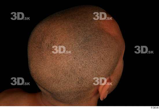 Hair Man Black Slim Bald Studio photo references