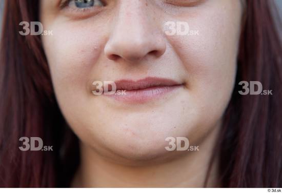 Mouth Woman White Casual Slim Street photo references