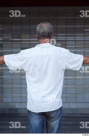 Upper Body Man White Casual Average Street photo references