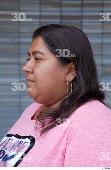 Head Woman White Casual Overweight Street photo references