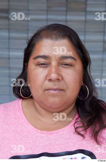 Head Woman White Casual Overweight Street photo references