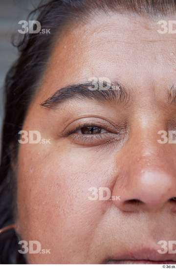 Eye Woman White Casual Overweight Street photo references