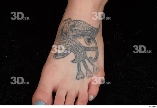 Foot Woman White Tattoo Average Studio photo references