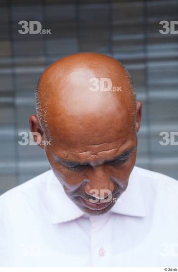 Head Man White Casual Slim Bald Street photo references