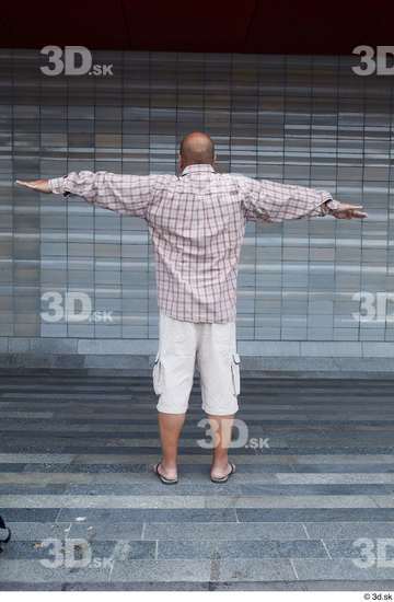 Whole Body Man T poses White Casual Overweight Standing Street photo references