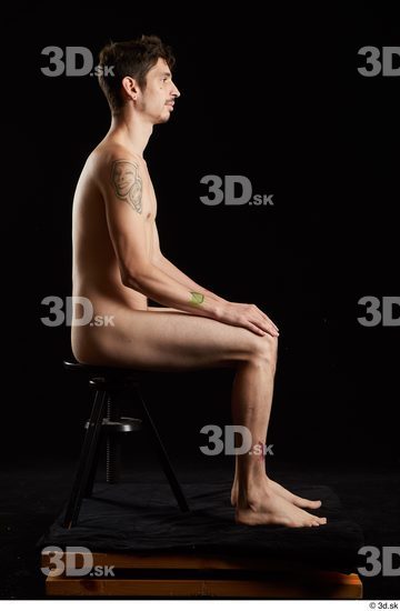 Man White Slim Male Studio Poses