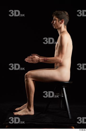 Man White Slim Male Studio Poses