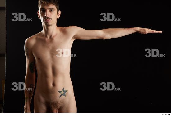 Man White Slim Male Studio Poses