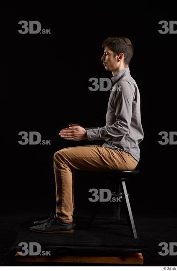 Man White Slim Male Studio Poses