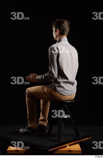 Man White Slim Male Studio Poses