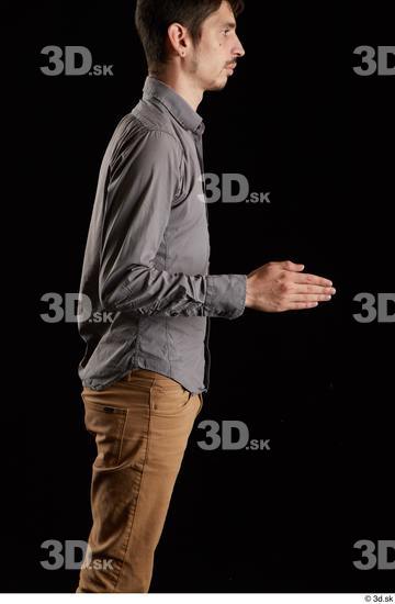 Man White Slim Male Studio Poses