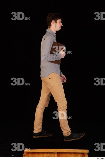 Man White Slim Male Studio Poses