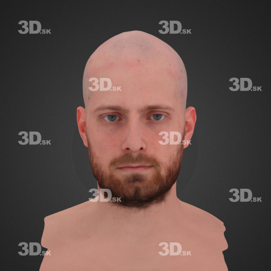 Head Man White 3D Scans