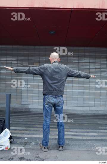 Whole Body Man T poses Casual Slim Standing Street photo references