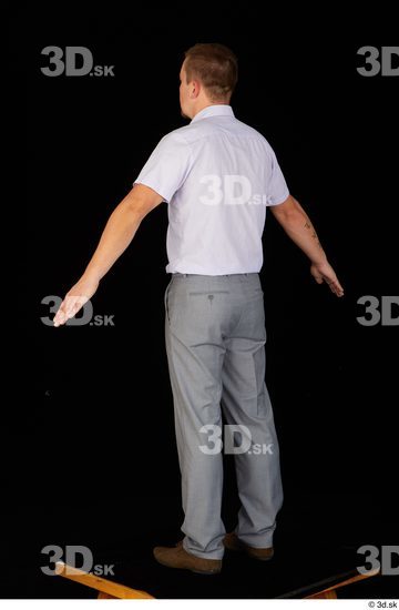 Whole Body Man Shoes Shirt Trousers Average Standing Studio photo references