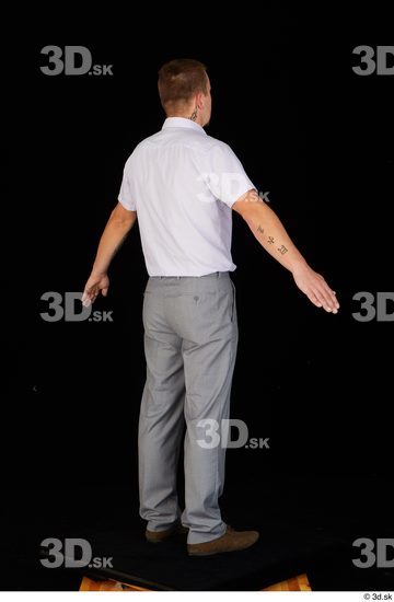 Whole Body Man Shoes Shirt Trousers Average Standing Studio photo references