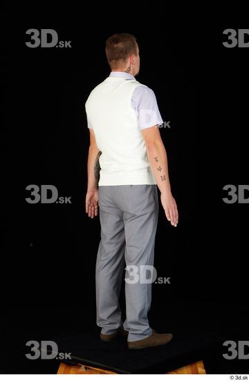 Whole Body Man Shoes Shirt Trousers Vest Average Standing Studio photo references