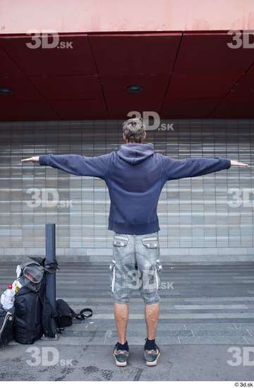 Whole Body Man T poses White Casual Slim Standing Street photo references