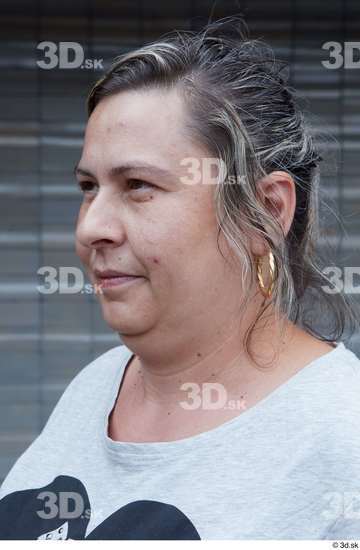 Head Woman White Casual Chubby Street photo references