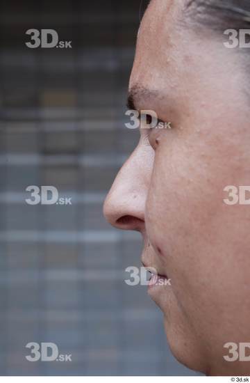 Nose Woman White Casual Chubby Street photo references