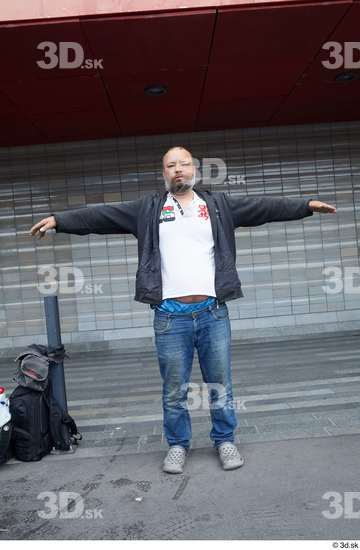 Whole Body Man T poses White Casual Average Standing Street photo references