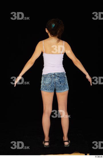 Woman White Slim Female Studio Poses