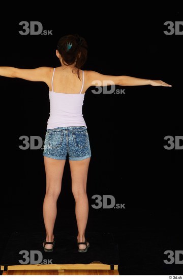 Woman White Slim Female Studio Poses