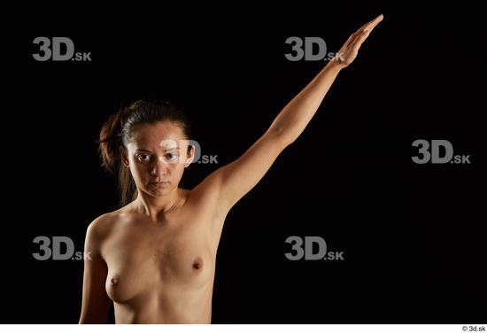 Woman White Slim Female Studio Poses