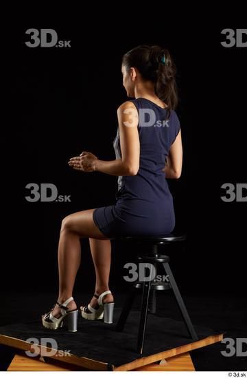 Woman White Slim Female Studio Poses