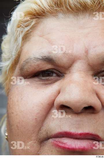 Eye Woman White Casual Overweight Street photo references
