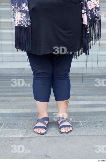 Leg Woman White Casual Overweight Street photo references