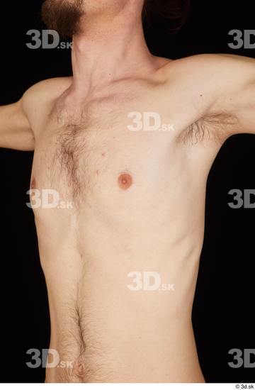 Chest Man White Nude Slim Studio photo references